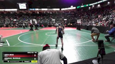 90 lbs Quarterfinal - Arya Bess, FDMA vs Kendall Buckius, MYW1