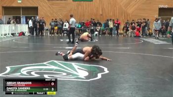 125 lbs 5th Place Match - Abram Granados, Fresno City College vs Dakota Sanders, College Of Redwoods