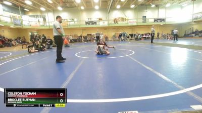 70-75 lbs Cons. Round 2 - Colston Yocham, Coweta Wrestling vs BrocLee Butman, EIERMAN ELITE