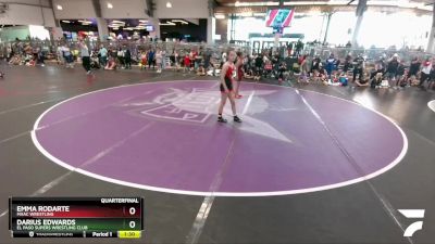 100 lbs Quarterfinal - Darius Edwards, El Paso Supers Wrestling Club vs Emma Rodarte, MAAC Wrestling