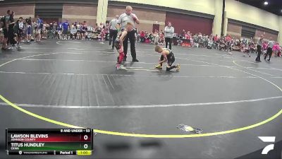 53 lbs Quarterfinal - Lawson Blevins, Johnson County vs Titus Hundley, CKWA