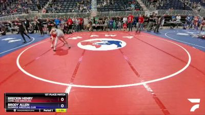 120 lbs 1st Place Match - Breckin Henry, Camel Kids Wrestling vs Brody Allen, Glenrock Wrestling Club