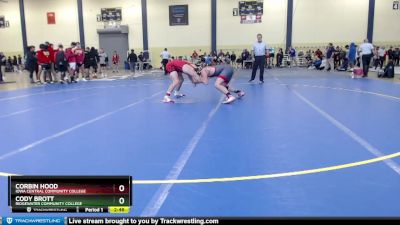 174 lbs Champ. Round 1 - Corbin Hood, Iowa Central Community College vs Cody Brott, Ridgewater Community College