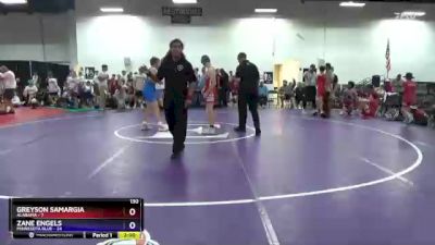 130 lbs 4th Wrestleback (16 Team) - Greyson Samargia, Alabama vs Zane Engels, Minnesota Blue