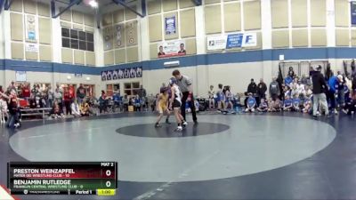 54 lbs Round 1 (4 Team) - Benjamin Rutledge, Franklin Central Wrestling Club vs Preston Weinzapfel, Mater Dei Wrestling Club