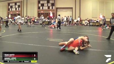 130 lbs Quarterfinals (8 Team) - Derek Lopez, Pro Ex/Prestige vs Teag Saito, Jersey Elite