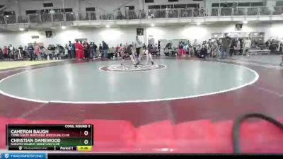 126 lbs Cons. Round 5 - Christian Damewood, Kokomo Wildkat Wrestling Club vs Cameron Baugh, Terre Haute Northside Wrestling Club