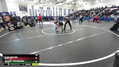 100 lbs Champ. Round 2 - Elise Nguyen, Sierra Vista vs HAYDEN YANAGISAWA, Mayfair