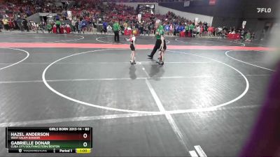 60 lbs Cons. Round 2 - Hazel Anderson, West Salem Bangor vs Gabrielle Donar, Cuba City/Southwestern/Benton