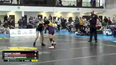 101 lbs 7th Place Match - Katerina Pendergrass, Gannon University vs Brooke Thurber, University Of Wisconsin At Stevens Point