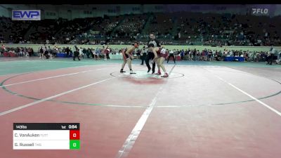 143 lbs Consi Of 32 #2 - Carter VanAuken, Tuttle vs Gabe Russell, Tahlequah Middle School