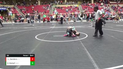 58 lbs Semifinal - Lincoln Sanders, Sallisaw Takedown Club vs Hayes Kempf, Iron Grapplers Wrestling Club