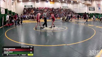 106 lbs Champ. Round 1 - David Diaz, Lawndale vs Ryan Grogan, El Modena