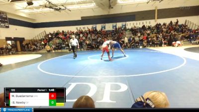 195 lbs Quarterfinal - Bryon Newby, Deer Park vs Miguel Guadarrama, Granger