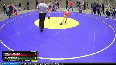 112 lbs Round 2 - Delilah Leusch, All-Phase Wrestling Club vs Makayla Clarey, Pelbobs