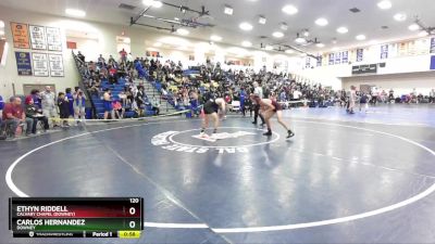 120 lbs Cons. Round 4 - Carlos Hernandez, Downey vs Ethyn Riddell, Calvary Chapel (Downey)