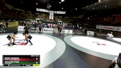 117 lbs Semifinal - Giovanni Fong, California vs Adam Vasquez, Rough House Wrestling