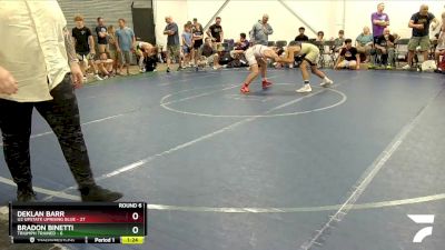 100 lbs Round 6 (8 Team) - Bradon Binetti, Triumph Trained vs Deklan Barr, U2 Upstate Uprising Blue