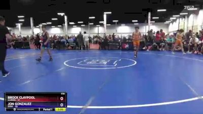 114 lbs Round 2 (8 Team) - Brock Claypool, Illinois vs Jon Gonzalez, Iowa