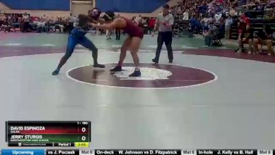 1 - 190 lbs Quarterfinal - Jerry Sturgis, Northampton High School vs David Espinoza, Galax