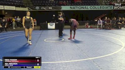 155 lbs Cons. Round 4 - Nia Miranda, Mount Olive vs Nina Makem, Augsburg University