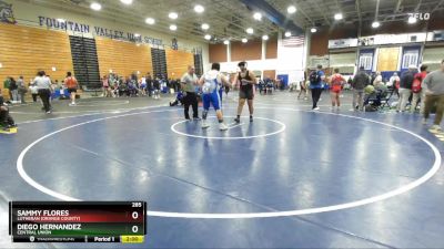 285 lbs Champ. Round 1 - Diego Hernandez, Central Union vs Sammy Flores, Lutheran (Orange County)