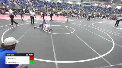 80 lbs Semifinal - Jace Hauan, Wellington Eagles vs Layf Skadberg, Las Animas Junior High