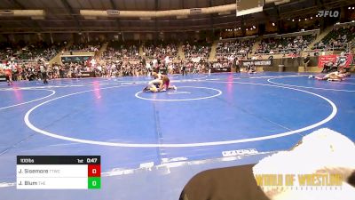 100 lbs Consi Of 8 #1 - Jett Sisemore, Team Tulsa Wrestling Club vs Jace Blum, The Best Wrestler