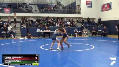 101 lbs Cons. Round 1 - Tianna Fernandez, Menlo College vs Viviana Davalos, Vanguard