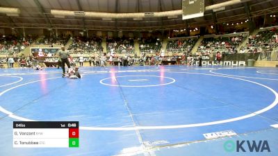 64 lbs Semifinal - Grayson Vanzant, Bristow Youth Wrestling vs Cohen Tonubbee, Chandler Takedown Club