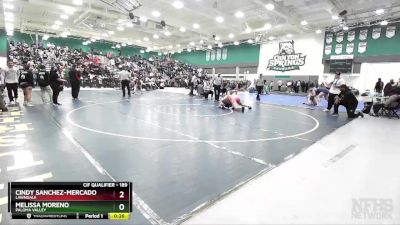 189 lbs Cons. Round 5 - Cindy Sanchez-Mercado, Lawndale vs Melissa Moreno, Paloma Valley