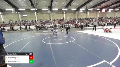 98 lbs Quarterfinal - Gemma Nordberg, Cyclones Wrestling vs Carlos Hernandez, Bad Cat Wrestling Club