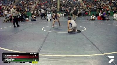 4A 144 lbs Cons. Round 3 - Job Brown, T.C. Roberson vs Austin Emmert, Mooresville Senior