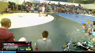 54 lbs Quarterfinal - Kayden Macumber, St. Maries Wrestling Club vs Flint Phillips, Moses Lake Wrestling Club