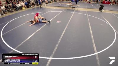 145 lbs Cons. Round 2 - Raydon Bipes, Minnesota vs Jaxon Mikolyzk, MN Elite Wrestling Club