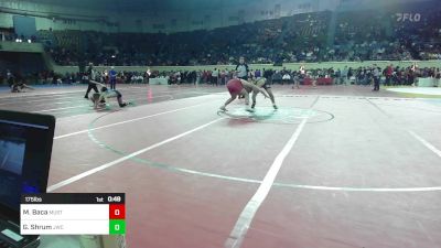 175 lbs Consi Of 16 #1 - Max Baca, Mustang Middle School vs Gabe Shrum, Jay Wrestling Club