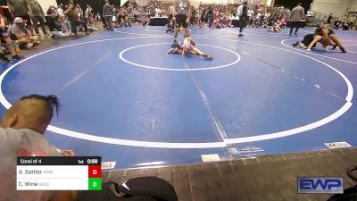 49 lbs Consi Of 4 - Amos Sattler, North DeSoto Wrestling Academy vs Carter Wine, Buccaneer Wrestling