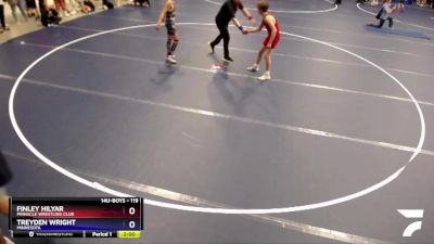 119 lbs Quarterfinal - Finley Hilyar, Pinnacle Wrestling Club vs Treyden Wright, Minnesota