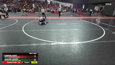 150 lbs Quarterfinal - Hunter Hoops, Evansville Wrestling Club vs Carson Hady, North Crawford-Seneca