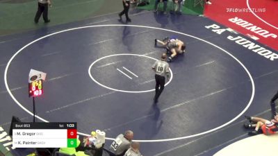 96 lbs Round Of 16 - Mason Gregor, Diocese Of Erie vs Kagan Painter, Grove City