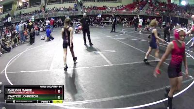 95 lbs Quarterfinal - Avalynn Magee, Louisville Wrestling Club vs Swayzee Johnston, Fox Fit