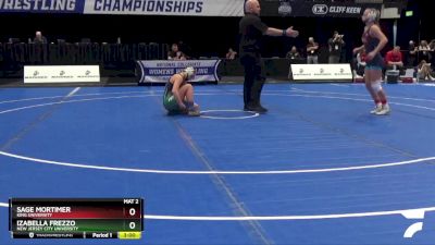 109 lbs Champ. Round 2 - Izabella Frezzo, New Jersey City University vs Sage Mortimer, King University