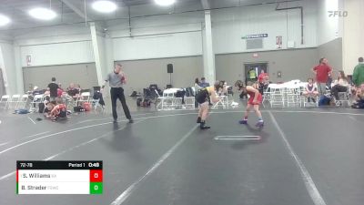 72-78 lbs Round 2 - Sawyer Williams, 84 Athletes vs Bo Strader, FL Scorpions Wrestling Club