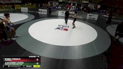 70 lbs Cons. Round 2 - Alexander Lovato, Dominator Wrestling Club vs Ruben Cornejo, California