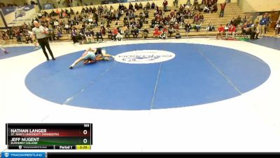 165 lbs Cons. Round 1 - Nathan Langer, St. John`s University (Minnesota) vs Jeff Nugent, Elmhurst College