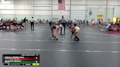 113 lbs Cons. Round 2 - Joshua Pierre-Paul, 5 Point Wrestling Club vs Bronson Begley, BANDITS