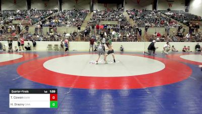 91 lbs Quarterfinal - Travis Cowan, Guerrilla Wrestling Academy vs Hudson Drazny, Cavalier Wrestling Club