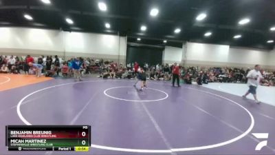 81-87 lbs Round 3 - Benjamin Breunig, Lake Highlands Club Wrestling vs Micah Martinez, Stephenville Wrestling Club