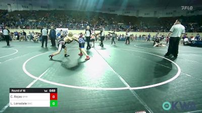 110 lbs Round Of 16 - Carson Rojas, Spiro Bulldog Wrestling vs Lawson Lonsdale, Berryhill Wrestling Club