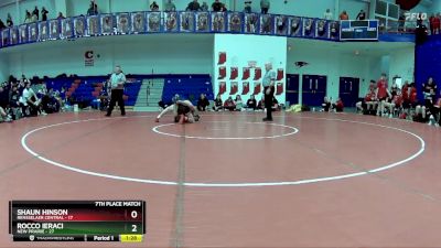 126 lbs Placement (16 Team) - Shaun Hinson, Rensselaer Central vs Rocco Ieraci, New Prairie